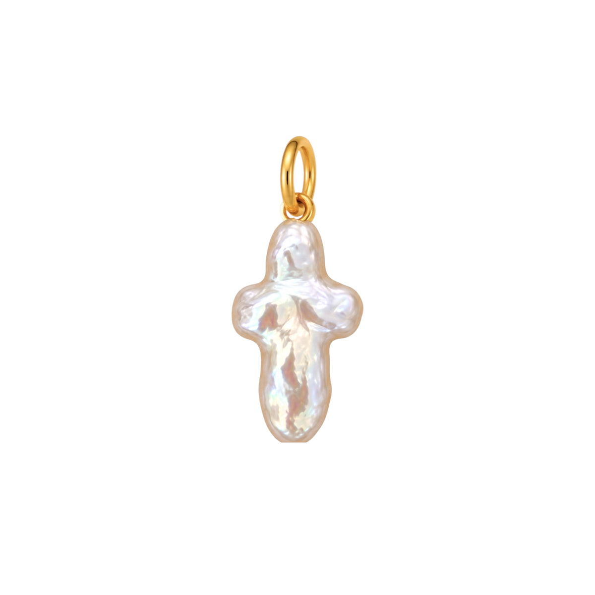 Mini Pearl Cross Charm