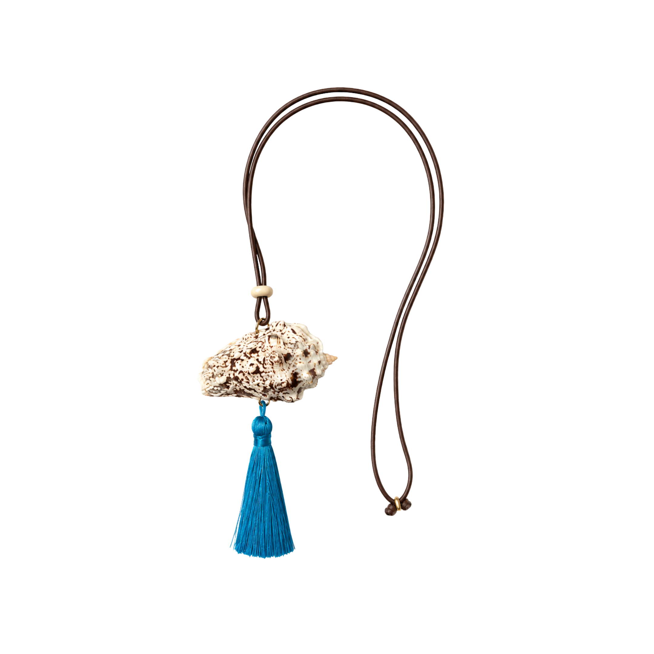 Turquoise Tassel Shell Necklace
