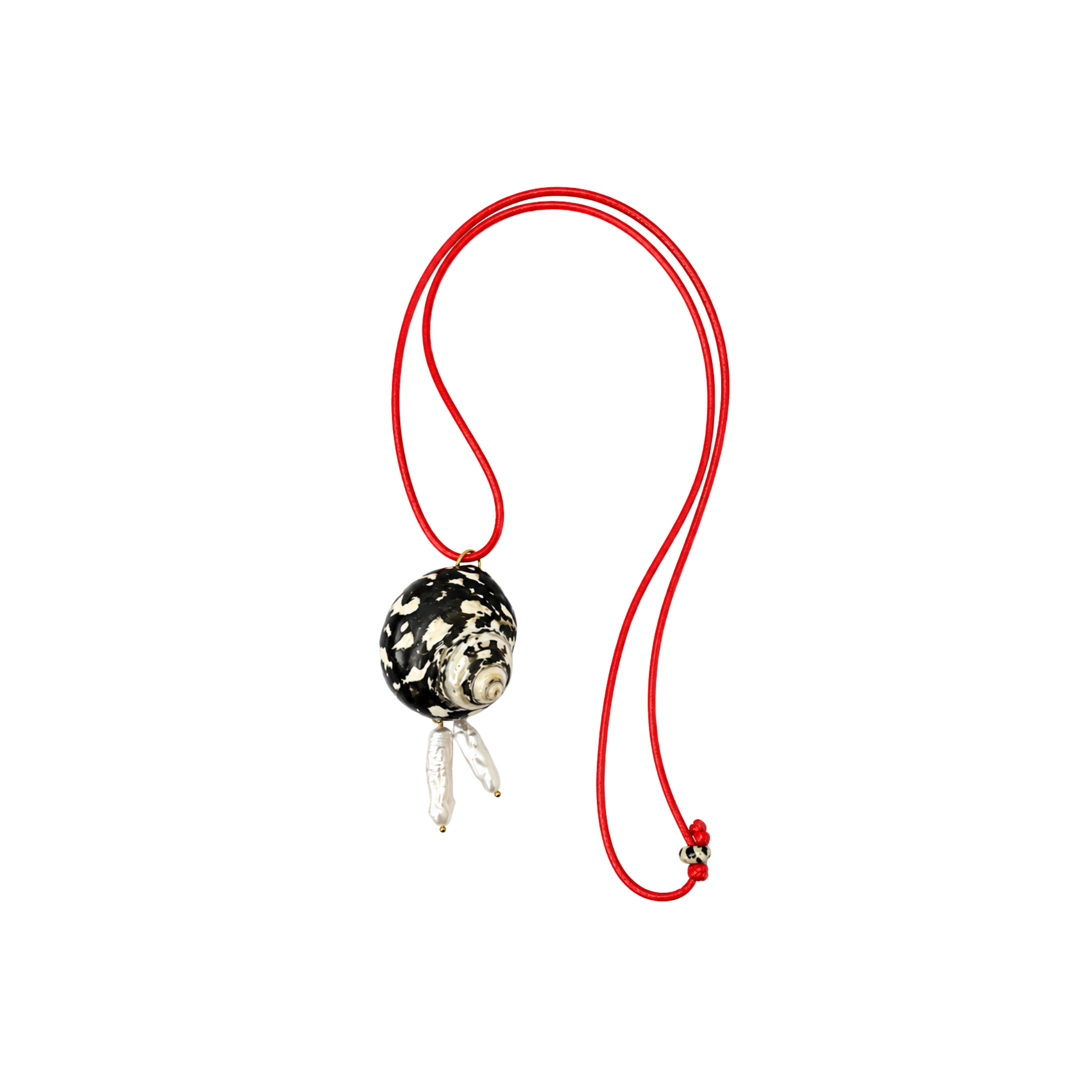 Red Cord Shell Necklace
