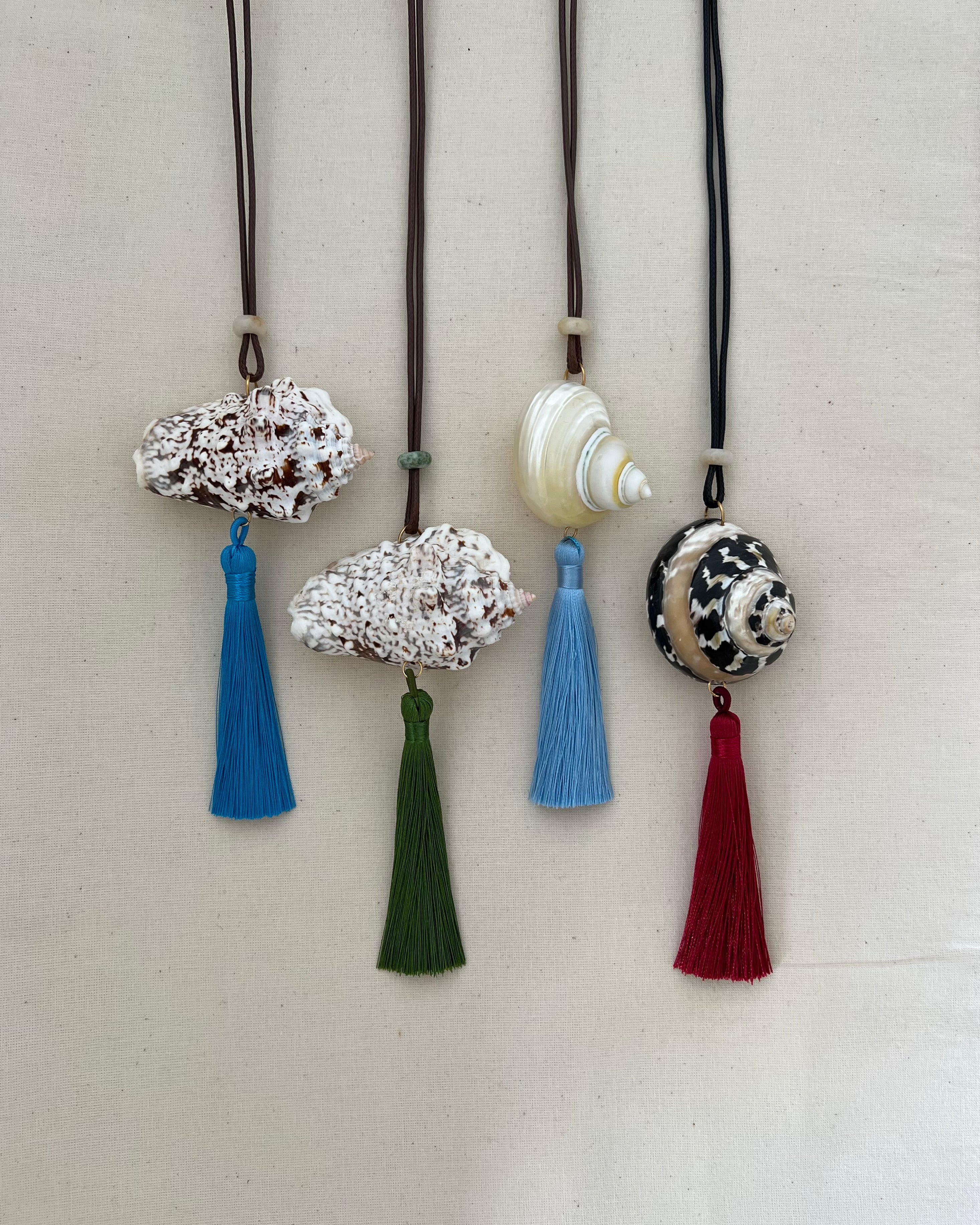Turquoise Tassel Shell Necklace