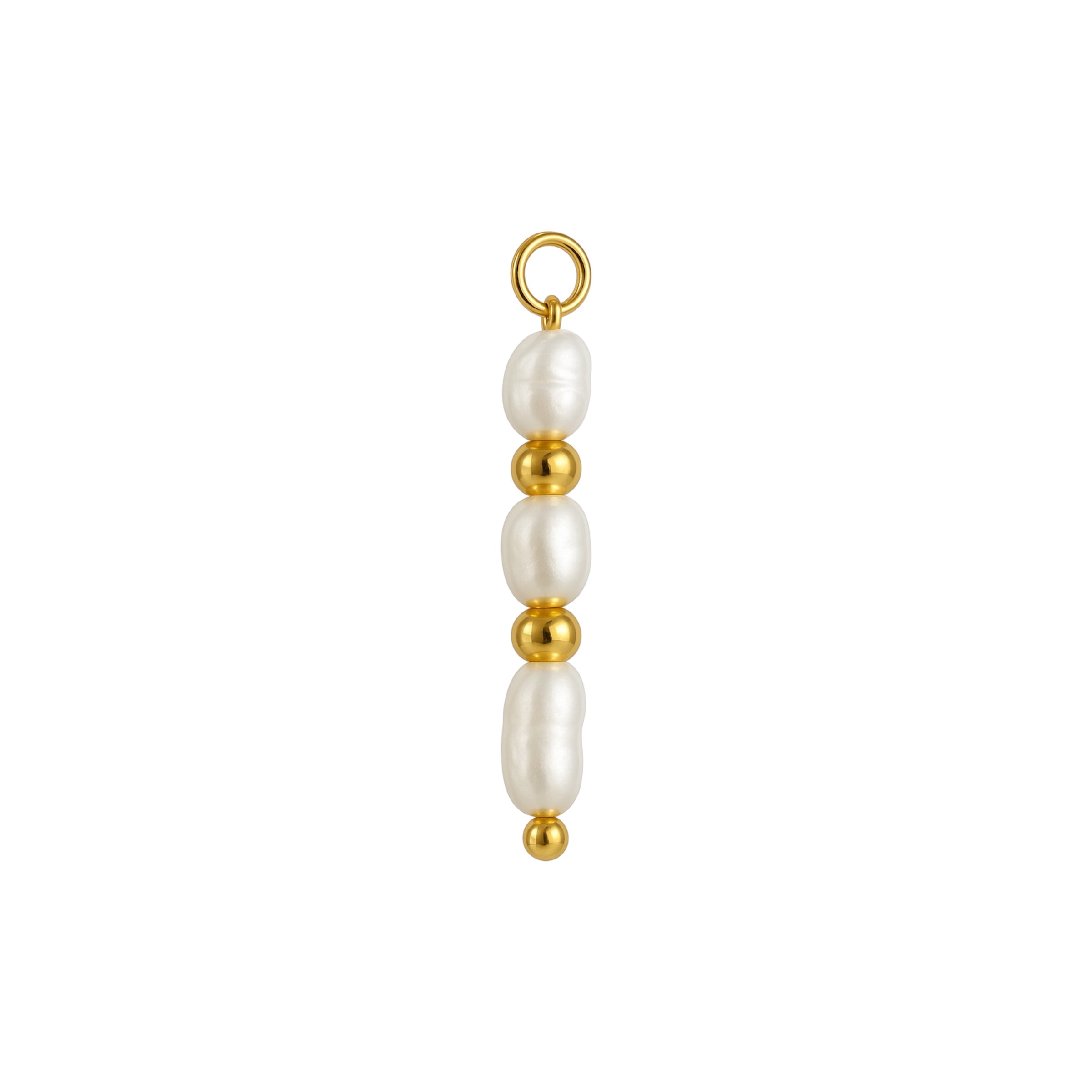 Triple Rice Pearl Charm