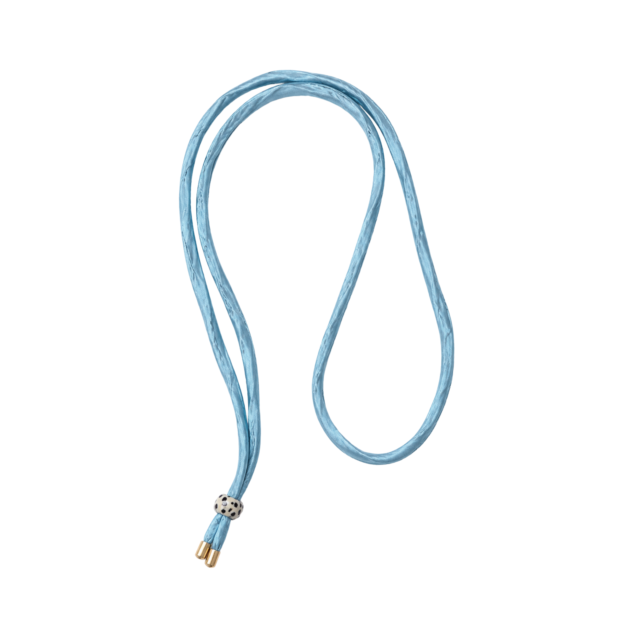Blue Silk Cord Necklace