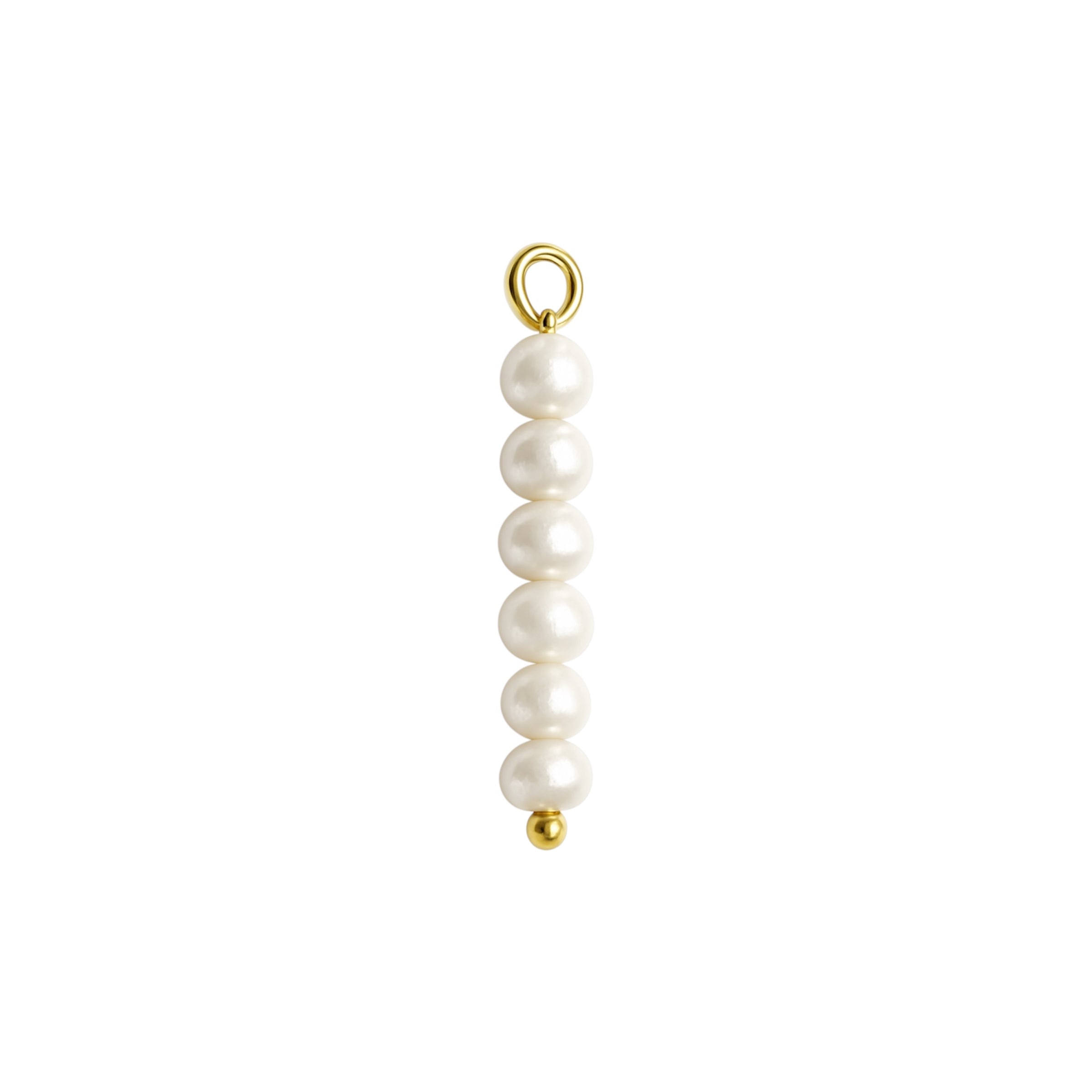 Long Dainty Pearl Charm