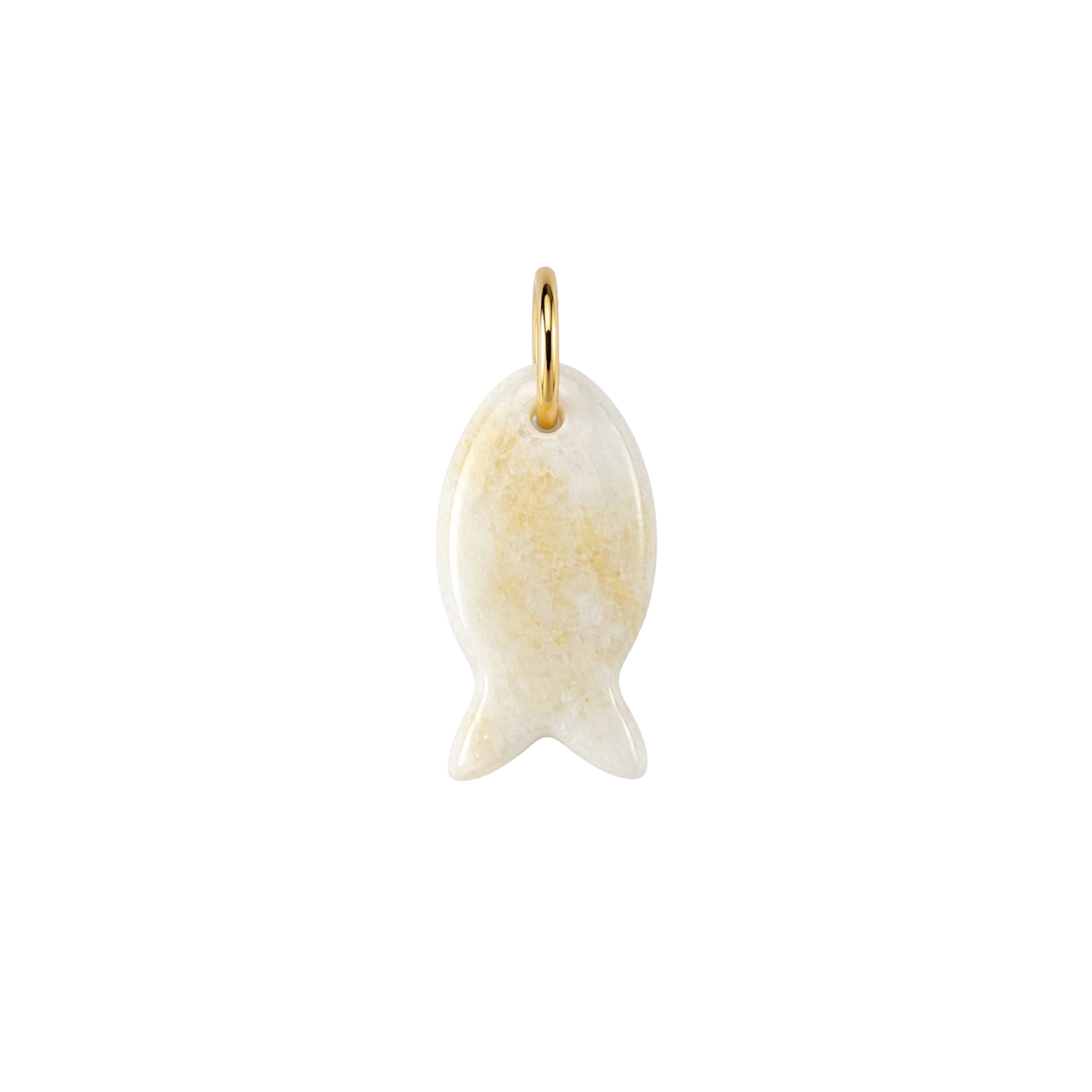 Mini Natural Stone Fish Charm