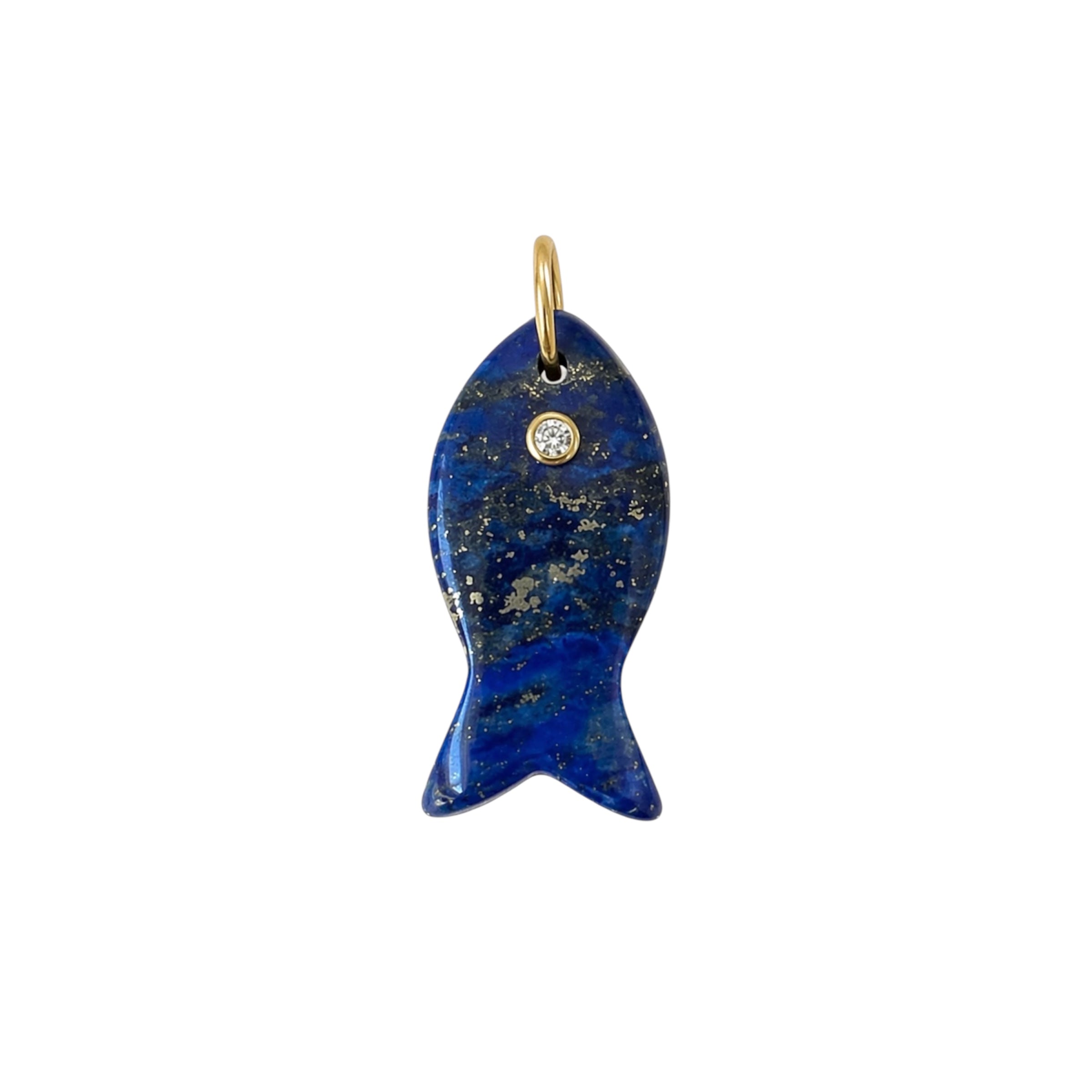 Large Natural Stone Fish Charm