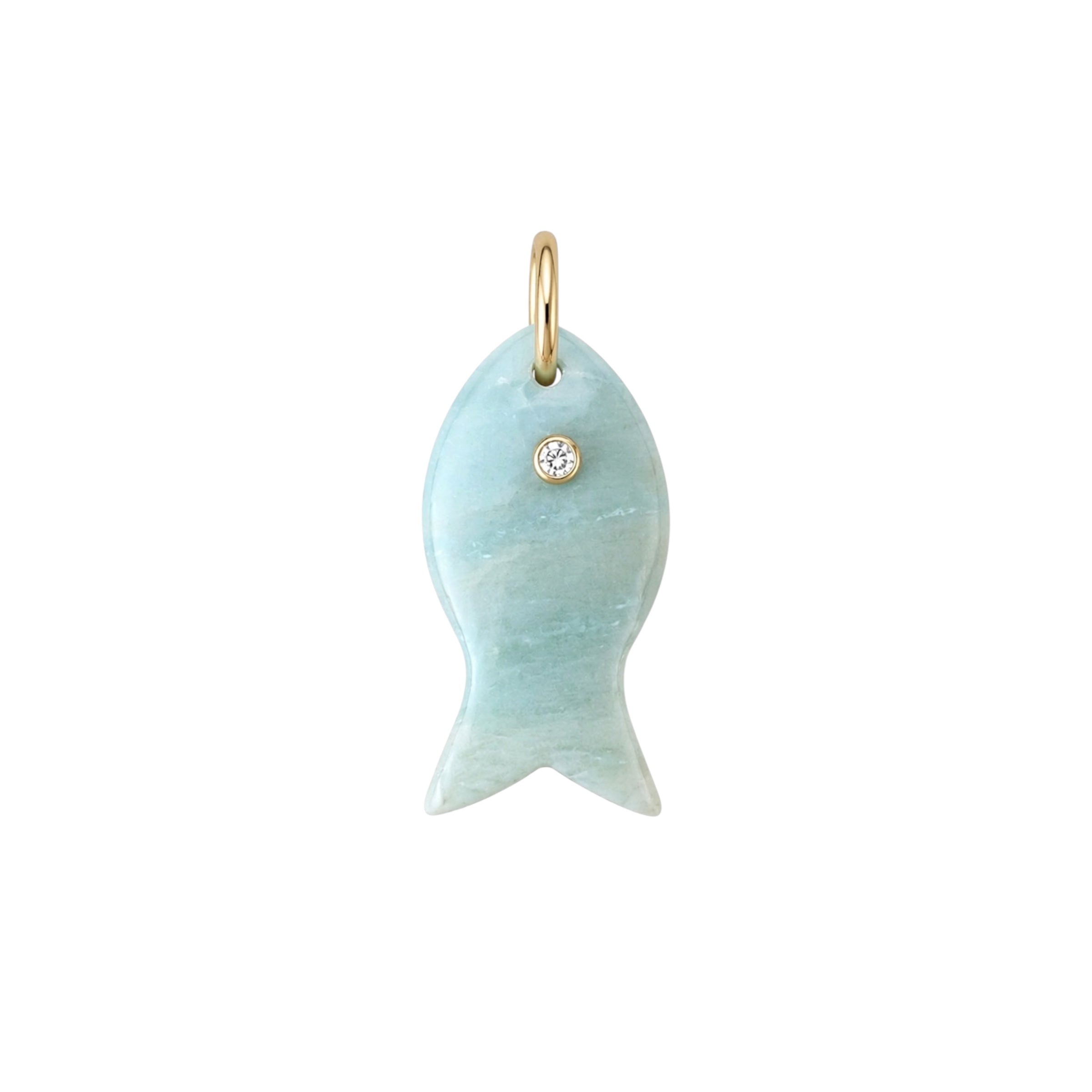 Large Natural Stone Fish Charm