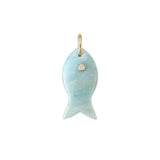 Large Natural Stone Fish Charm