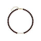 Cole Garnet Beaded Necklace