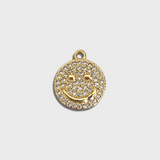 Pave Smiley Face Charm