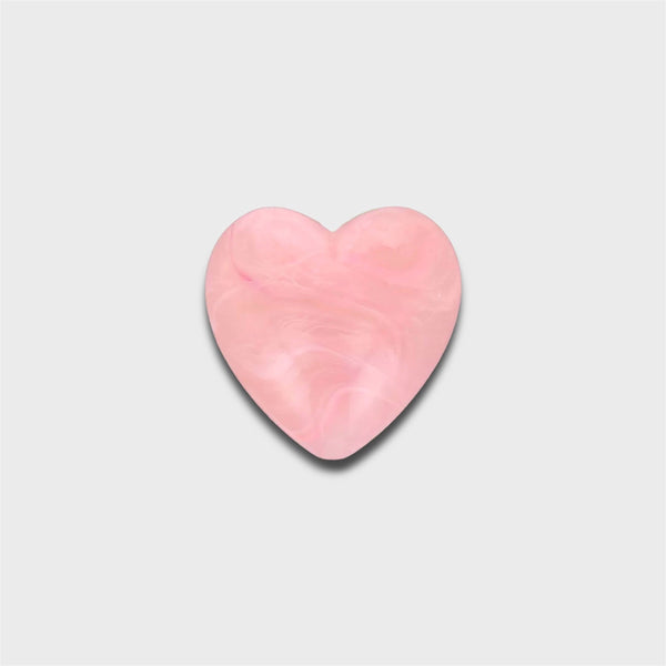 Pink Marbled Heart Charm