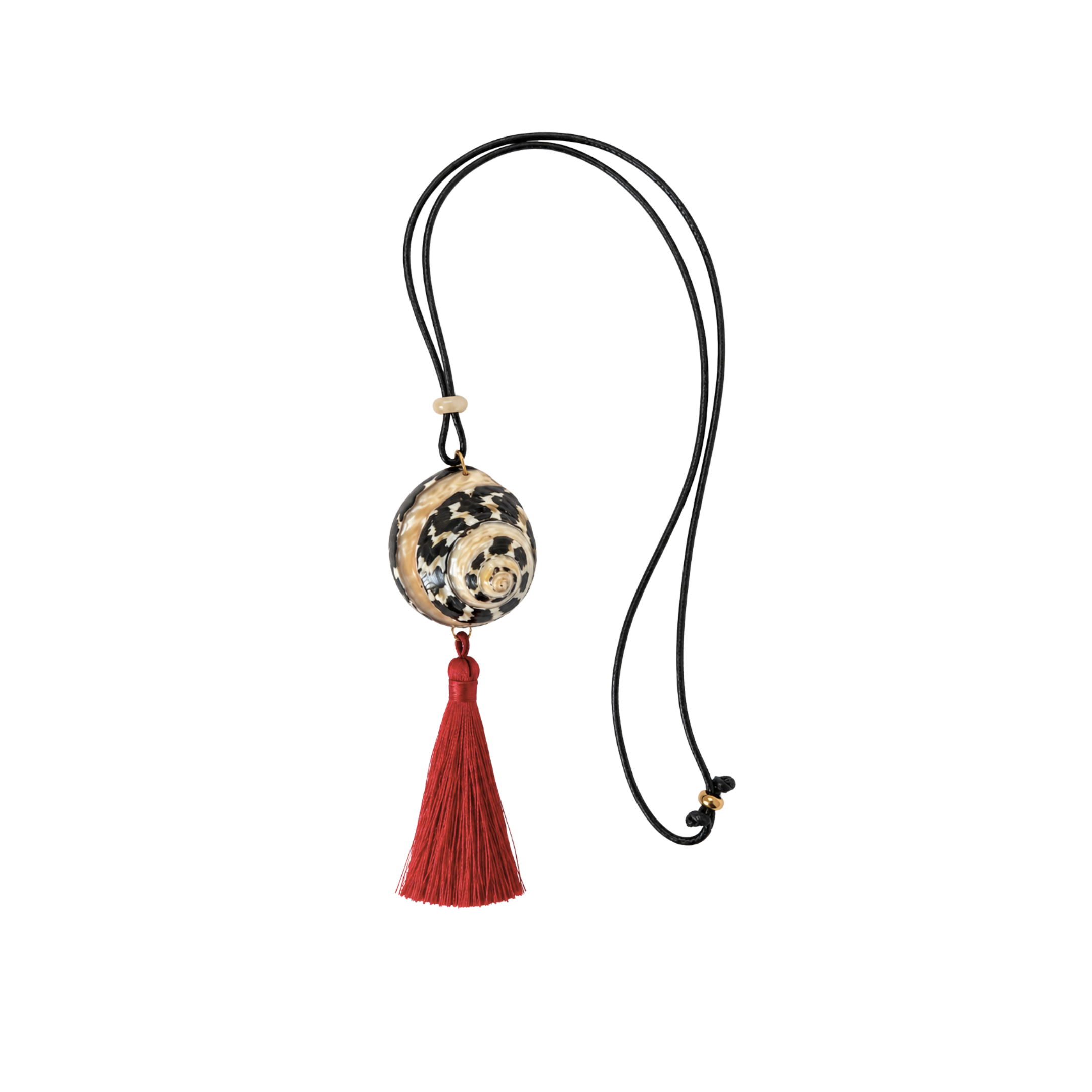 Red Tassel Shell Necklace