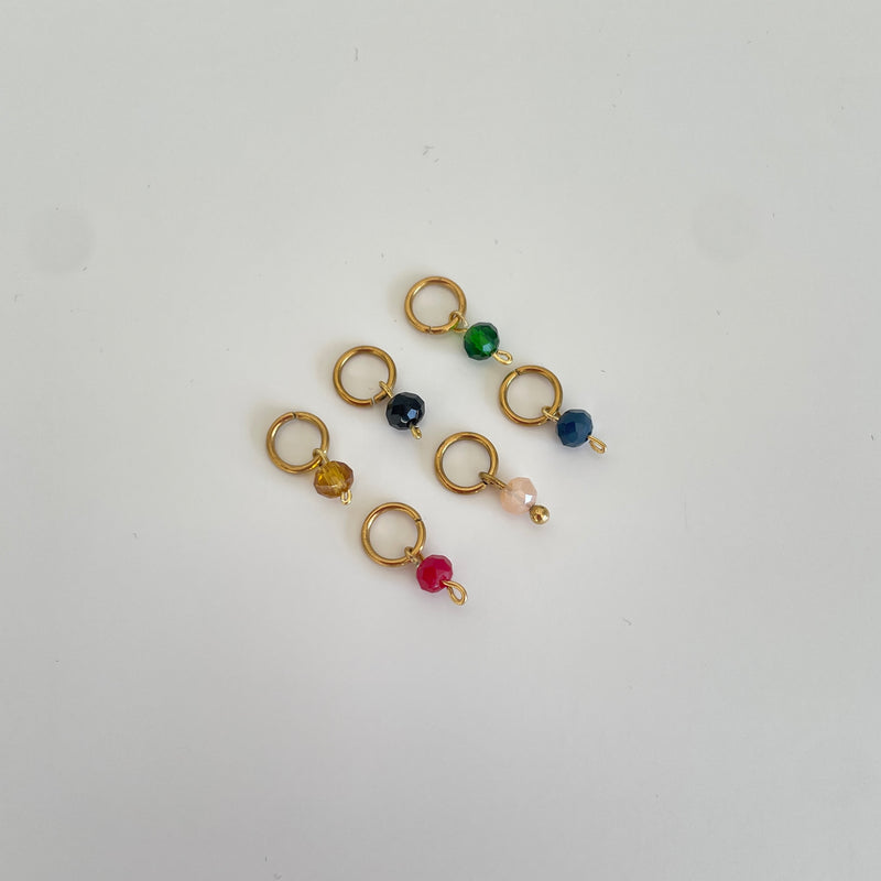Mini Faceted Charms - 6 colours