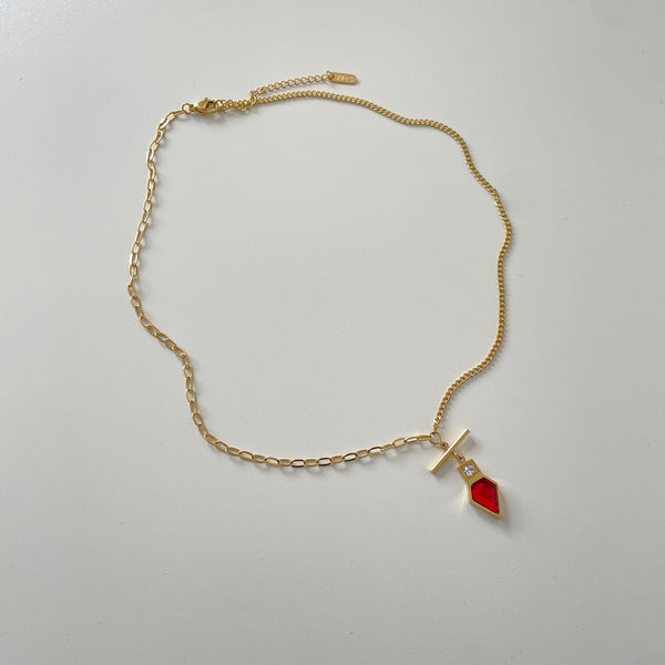 Sample: Red Pendant Necklace