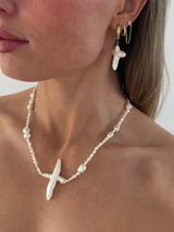 Pearl Cross Necklace