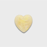 Yellow Marbled Heart Charm