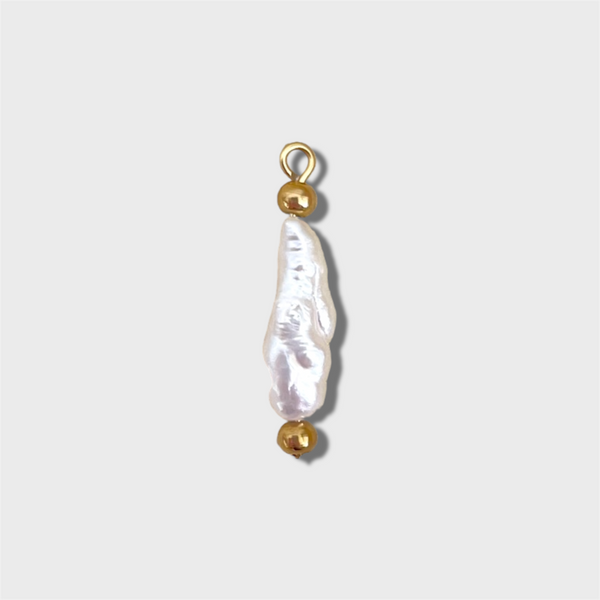 Biwa Pearl + Gold Charm