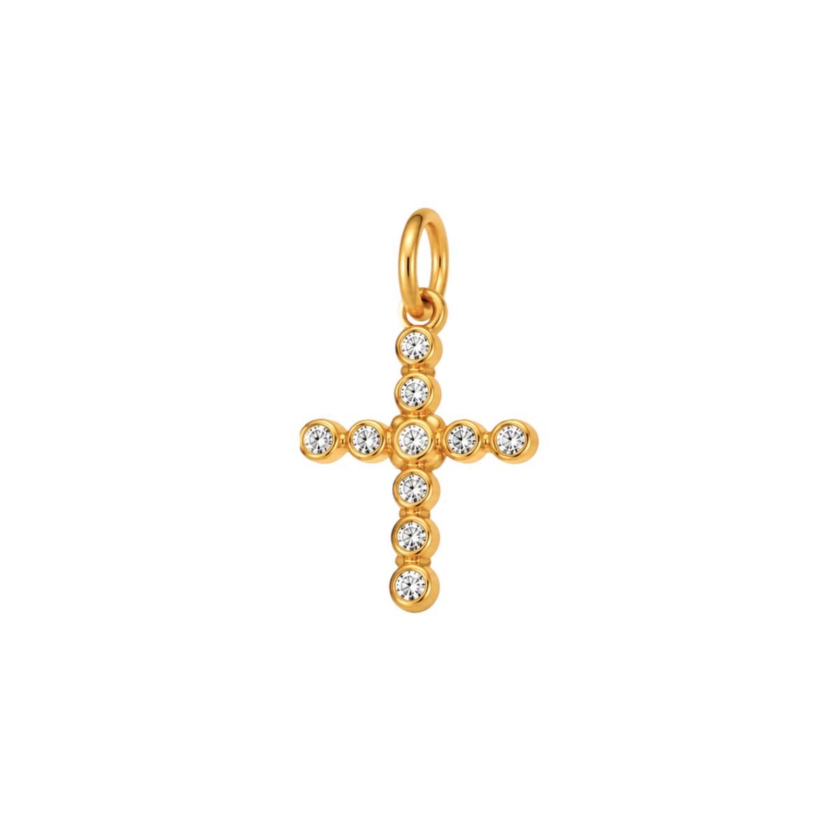 Pave Cross Charm