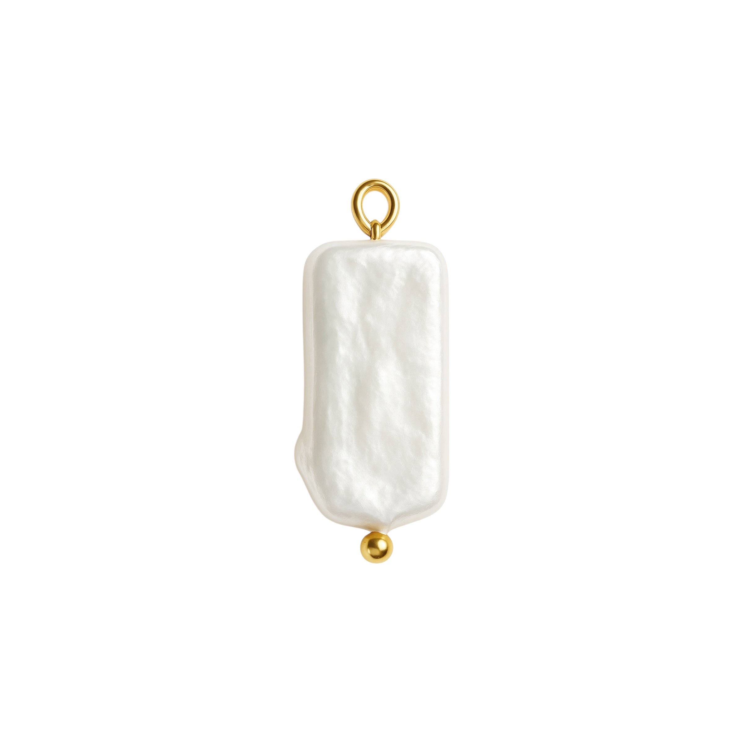Rectangle Pearl Charm