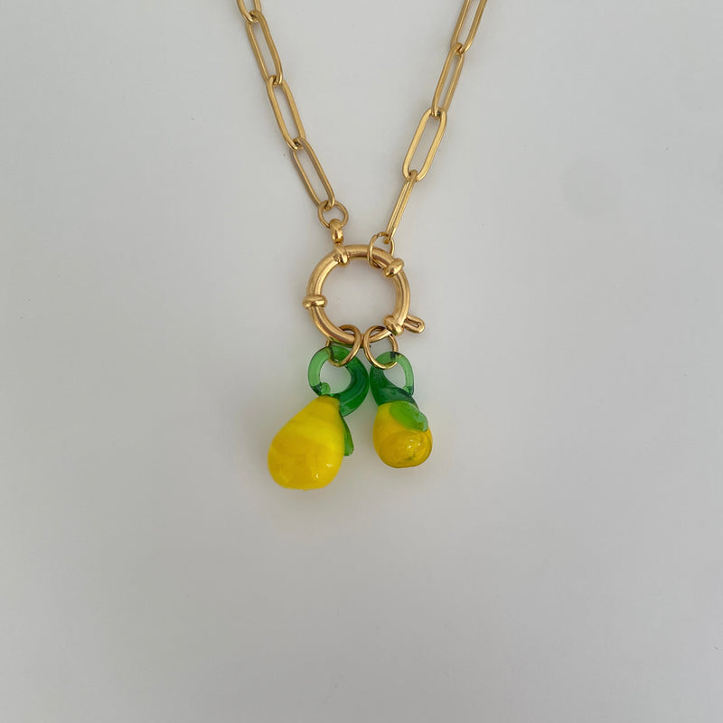 Glass Lemon Charm