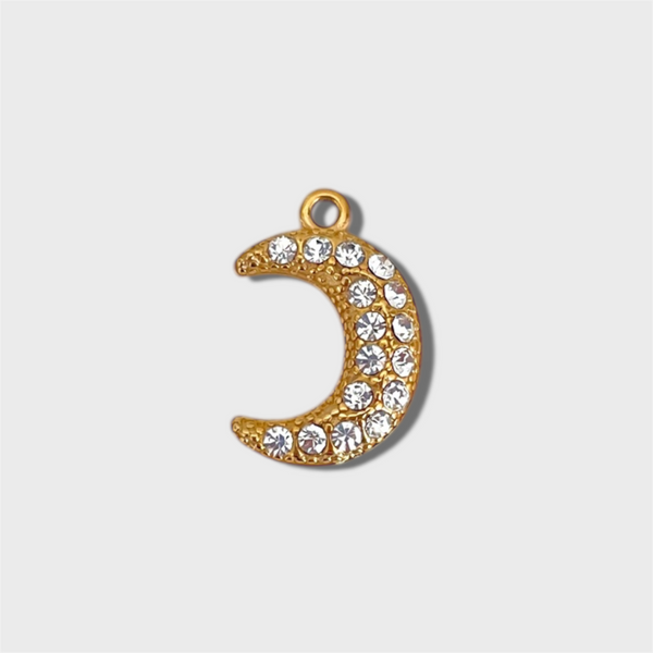 Pave Moon Charm