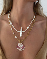 Pearl Cross Necklace