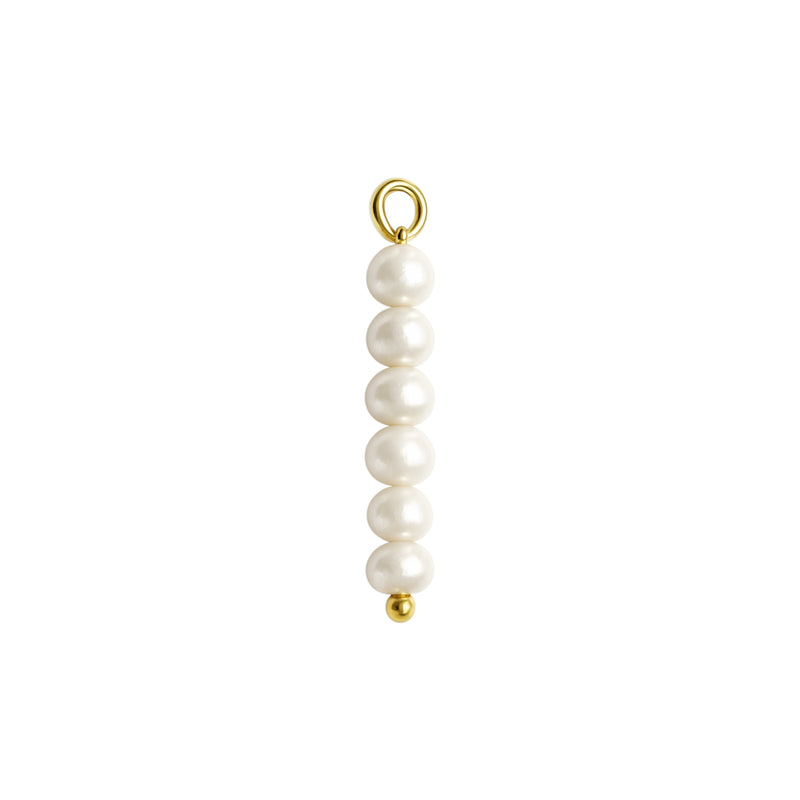Long Dainty Pearl Charm