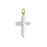 Pearl Cross Charm