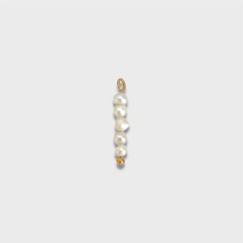 Long Dainty Pearl Charm