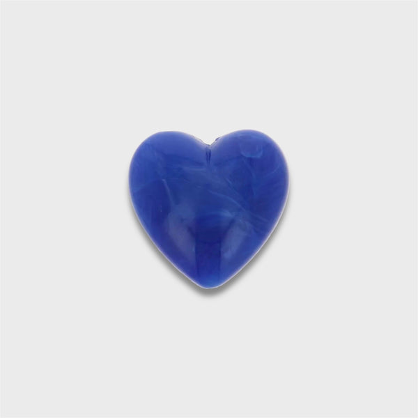 Blue Marbled Heart Charm