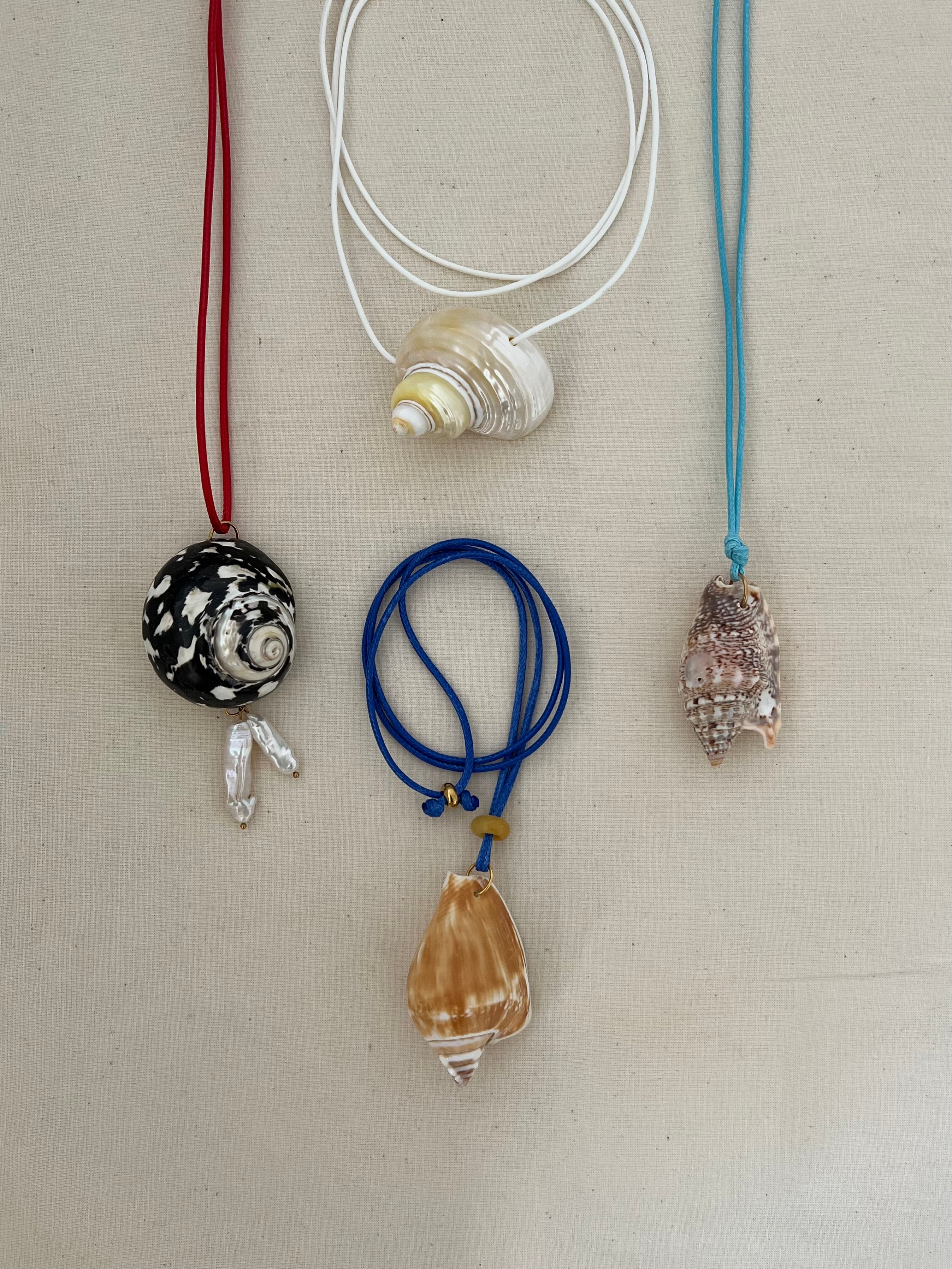 Blue Cord Shell Necklace
