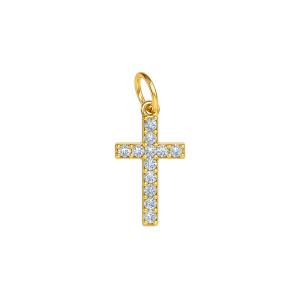 Pave Cross Charm