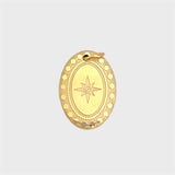 Oval Star Charm