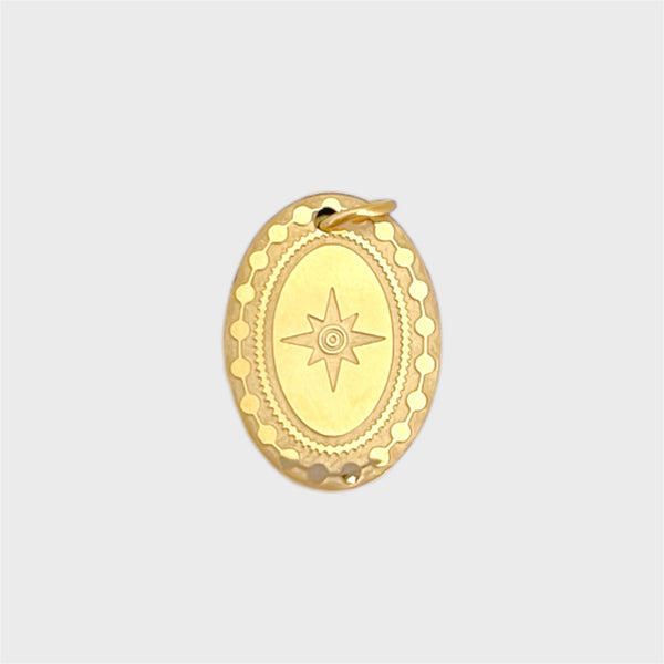 Oval Star Charm