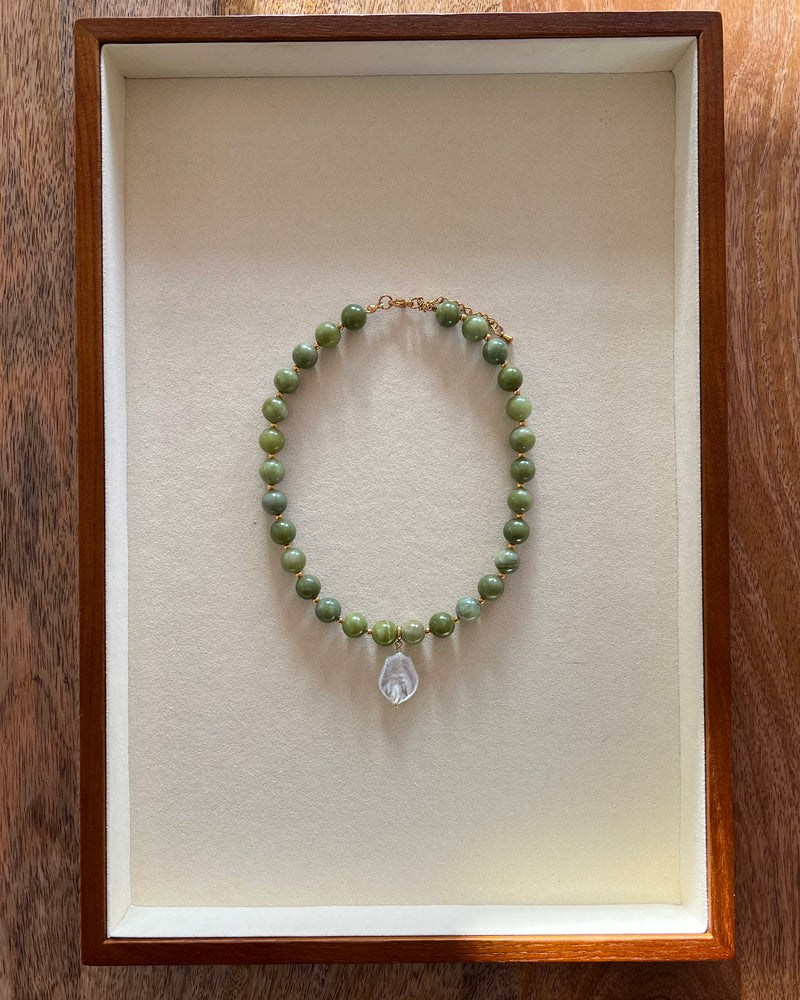 Andie Peridot Beaded Necklace
