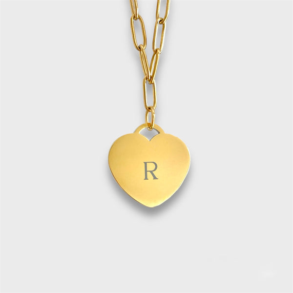 Engraved Classic Heart Necklace