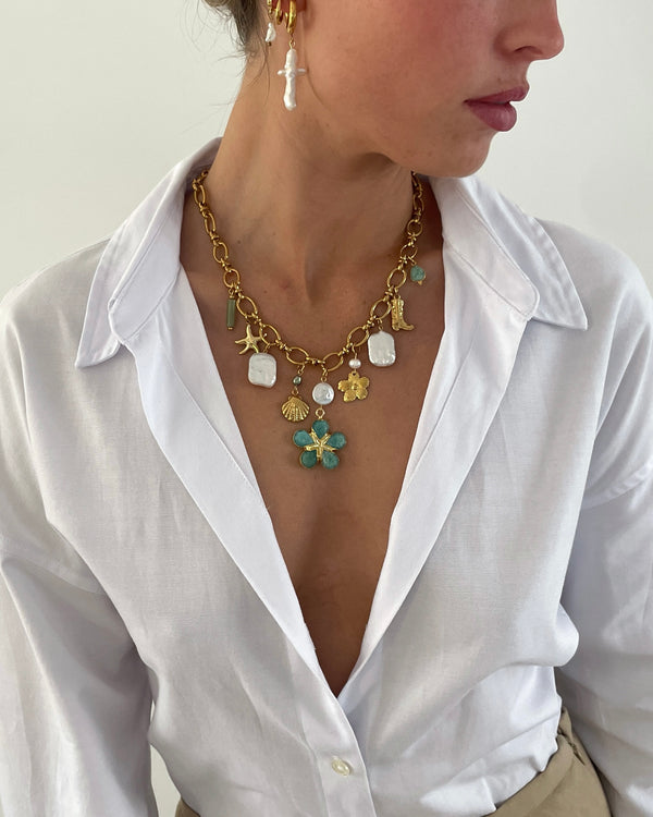 Fiji Multi Charm Necklace