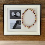 Mixed Green Beaded Bezel Necklace
