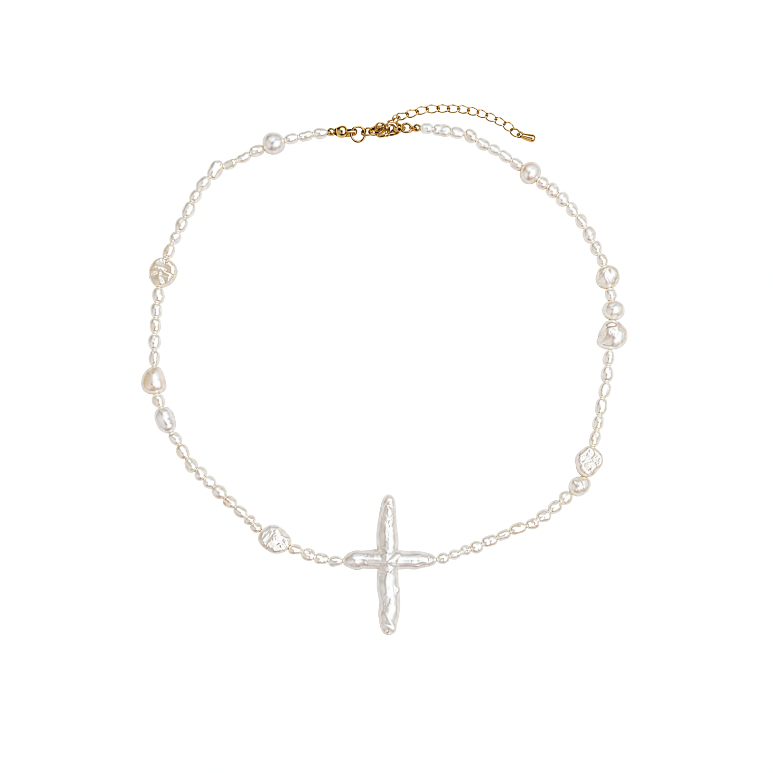 Cross Pearl Necklace