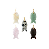 Mini Natural Stone Fish Charm