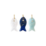 Large Natural Stone Fish Charm