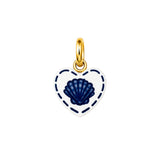 Ceramic Shell Heart Charm