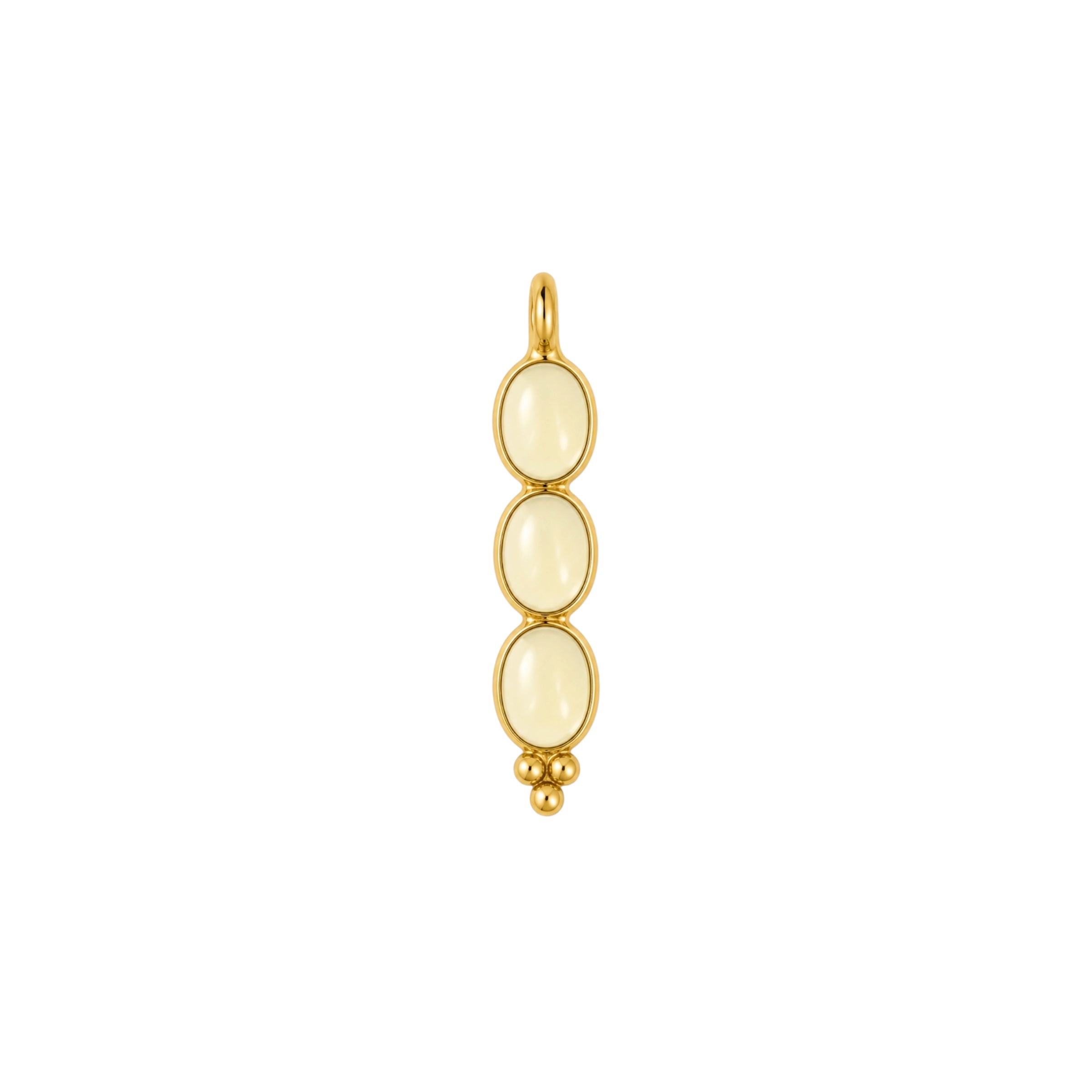Triple Gemstone Bar Charm