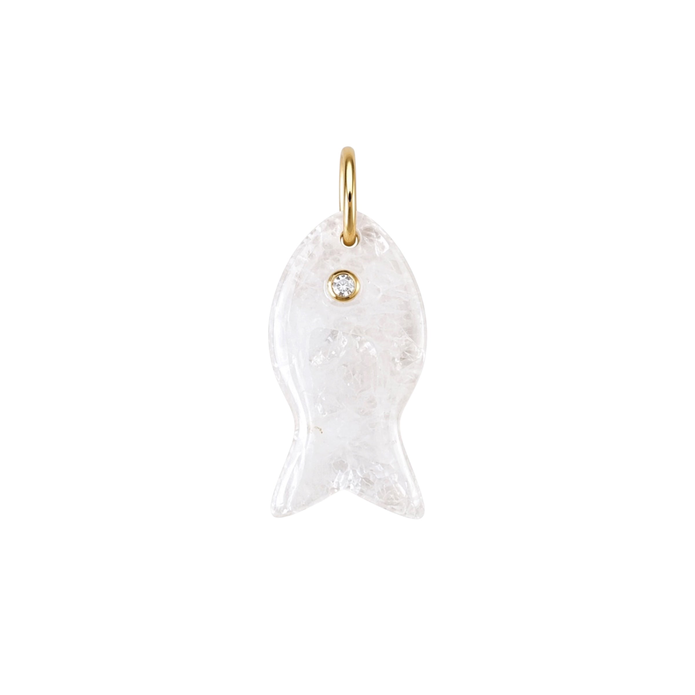 Large Natural Stone Fish Charm