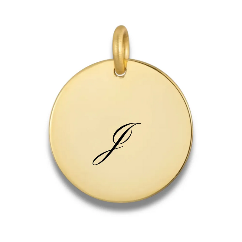 Engraved Disc Charm: Initial