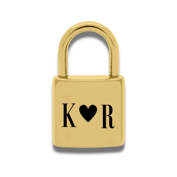 Engraved Padlock Charm