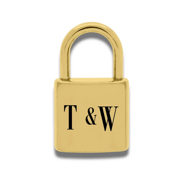 Engraved Padlock Charm