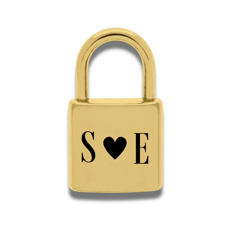 Engraved Padlock Charm