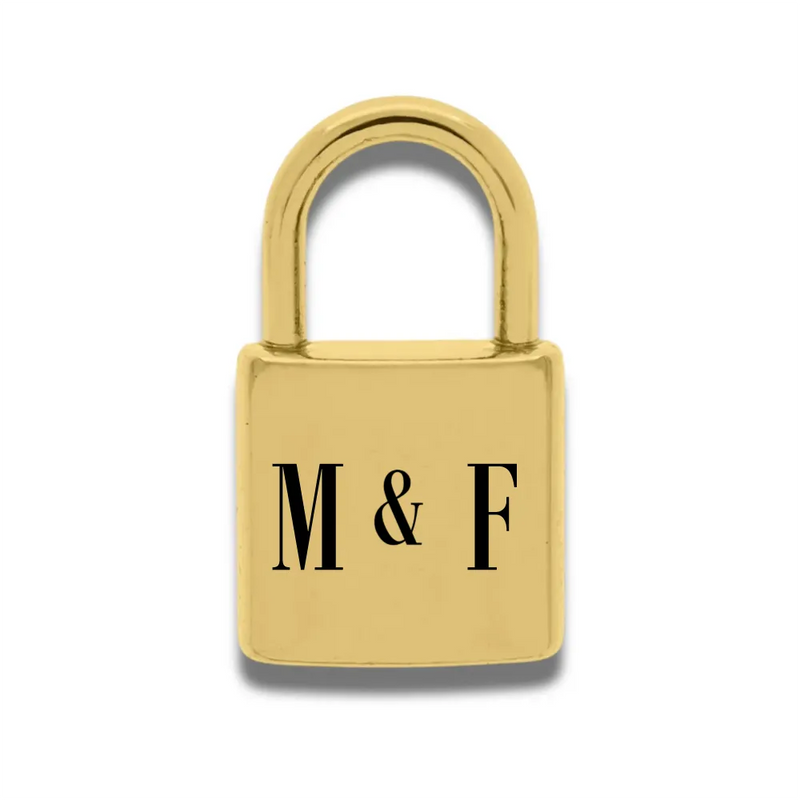 Engraved Padlock Charm