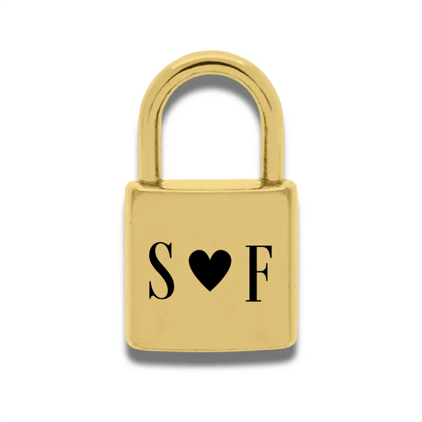 Engraved Padlock Charm