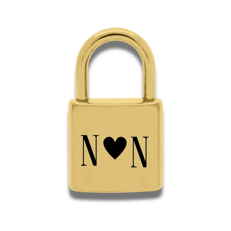 Engraved Padlock Charm